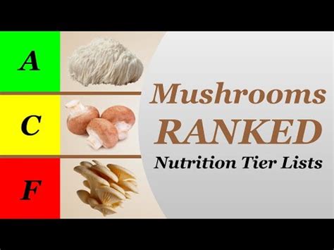 Nutrition Tier Lists Mushrooms Youtube