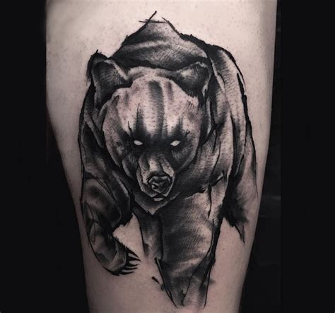 Bear Sketch Tattoo Bear Tattoos Bear Tattoo Designs Bear Tattoo