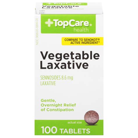 Topcare Health Vegetable Laxative 100 Tablets