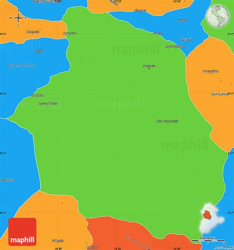 Political Simple Map Of Monteria