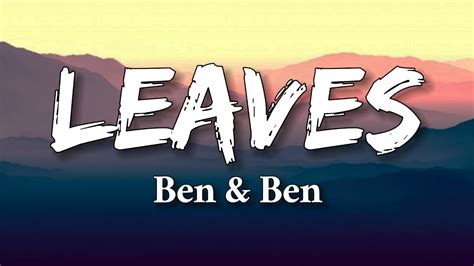 Ben & Ben - Leaves (Lyrics) - YouTube