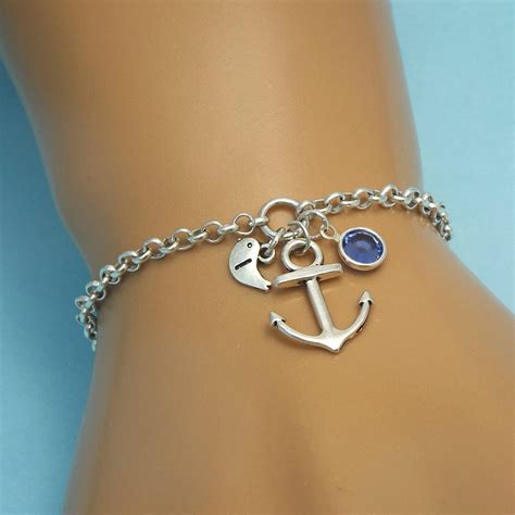 Anchor Bracelet Woman Anchor Bracelet Silver Nautical Bracelet