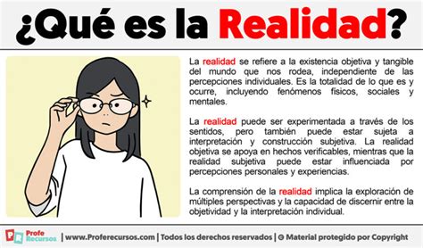 Qué es la Realidad Definición de Realidad