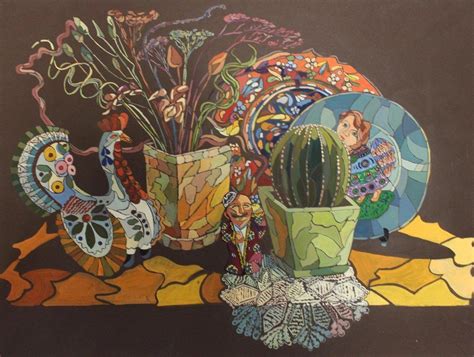 «Декоративный натюрморт», гуашь Gouache, Great Wave, Art Sketches ...