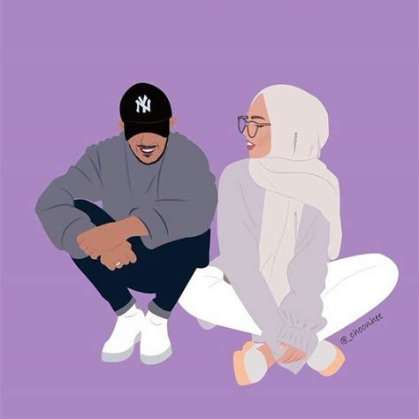 Gambar Kartun Muslim Muslimah Couple - Galeri Keren