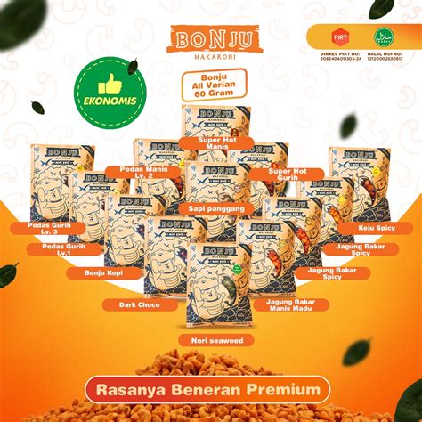 Jual Cemilan Makanan Ringan Jajanan Makaroni Bonju Makroni All Varian