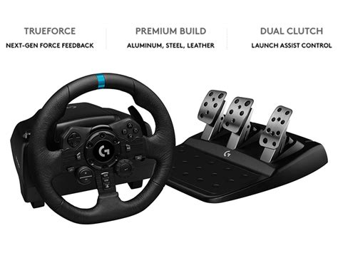 Logitech - G923 Racing Wheel and Pedals for PS5, PS4 and PC - Black