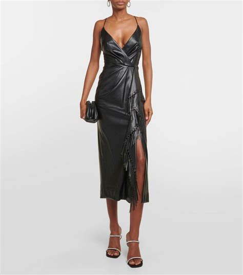 Simkhai Carlee Faux Leather Midi Dress Simkhai