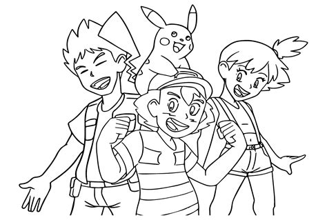 54 Ash Ketchum Coloring Pages - ColoringPagesOnly.com