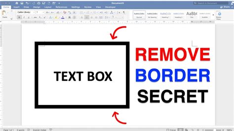 How To Remove Line Around Text Box In Word 365 Youtube