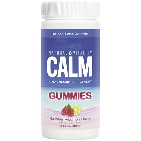Natural Vitality Calm Anti-Stress Gummies, Magnesium Supplement