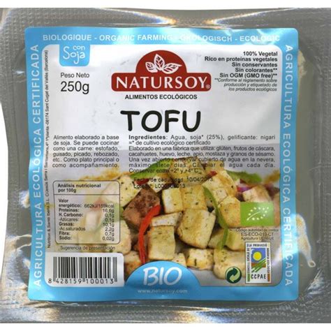 Tofu Fresco Biológico embalagem 250 g Natursoy Supermercado El