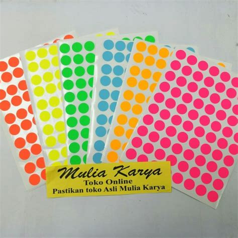 Jual Label Sticker Warna Warni Bulat Mm Stiker Ccg Bungkus