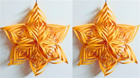 3d Paper Snowflake Diy Paper Craft For Beginners Youtube