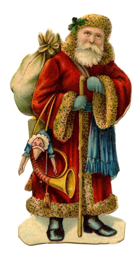 Victorian Christmas Clip Art Old World Santa The Graphics Fairy