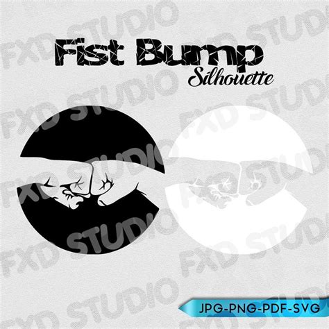 Fist Bump Black and White Silhouette Images Fist Bump SVG - Etsy