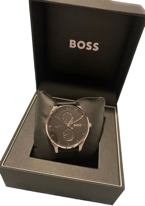 HUGO BOSS Men S Tyler Quartz Multifunction Brown Leather Watch 43mm