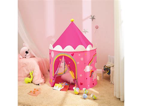 Songmics tente de jeu enfant château pour enfant tipi pop up portable