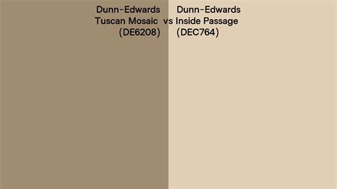 Dunn Edwards Tuscan Mosaic Vs Inside Passage Side By Side Comparison