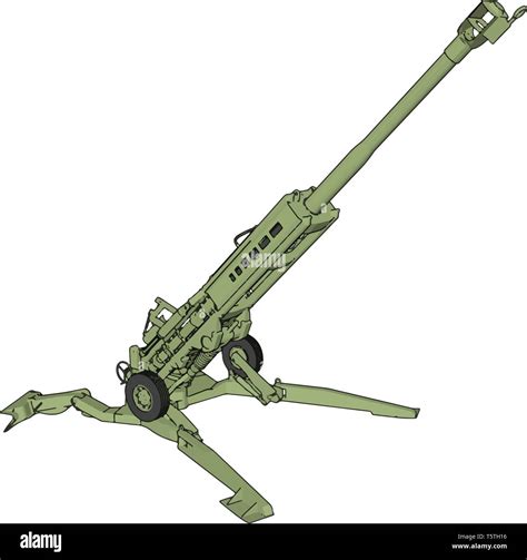 D Vector Illustration Of A Military Surface To Air Missile Launcher