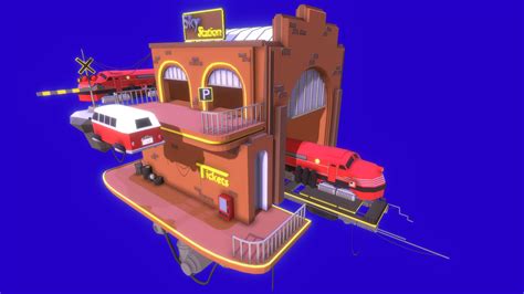 Train Station 3d Model By Miwe F60fbf2 Sketchfab