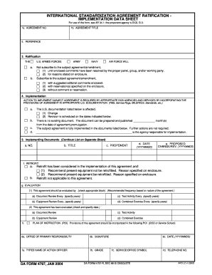 Fillable Online Armypubs Army International Standardization Agreement