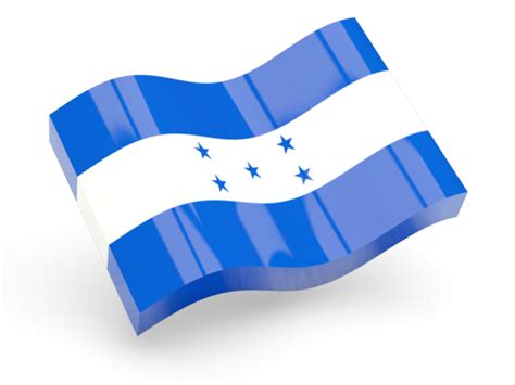 Glossy wave icon. Illustration of flag of Honduras