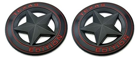 Muzzys Set Of Two Texas Edition Star Black And Red Round 3 Shield