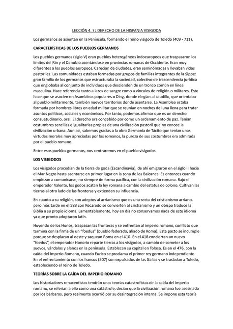 Lección 4 Tema 4 Redactado Por El Profesor LecciÓn 4 El Derecho De