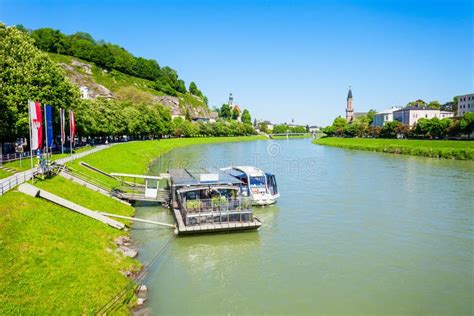 Salzach river in Salzburg stock image. Image of tourism - 114070401