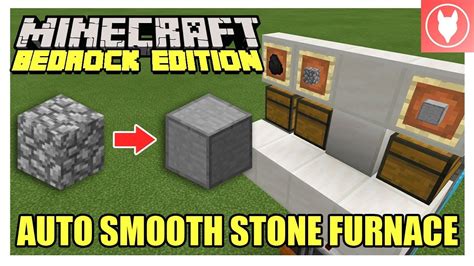 Minecraft Bedrock Auto Smooth Stone Furnace Tutorial Xbox Mcpe