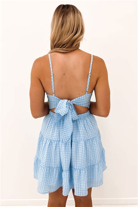 Maisy Check Mini Dress Blue Jean Jail