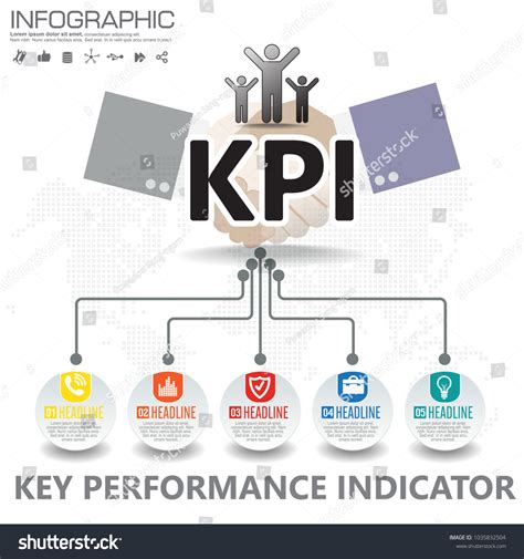 Infographic Kpi Concept Marketing Icons Key Vector De Stock Libre De