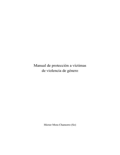 Manual de protección a víctimas de violencia de género