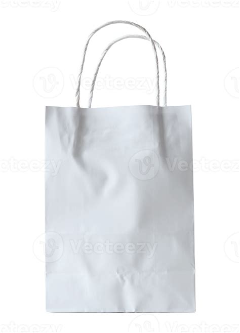 White Paper Bag Isolated With Clipping Path For Mockup 19039834 Png