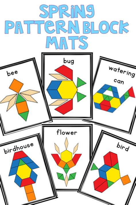 Spring Math With Pattern Blocks Pattern Blocks Spring Math Spring