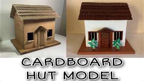 HOW TO MAKE A MODEL HUT USING CARDBOARD TRADITIONAL TERACOTTA Tile HUT