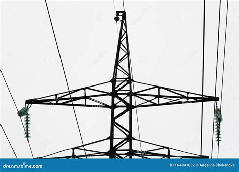 Iron Electric Tower In The Woods In The Morning Stock Photo Image Of