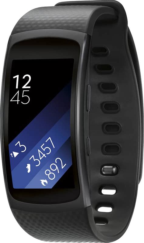 Best Buy Samsung Gear Fit2 Fitness Watch Heart Rate Small Black Sm R3600danxar