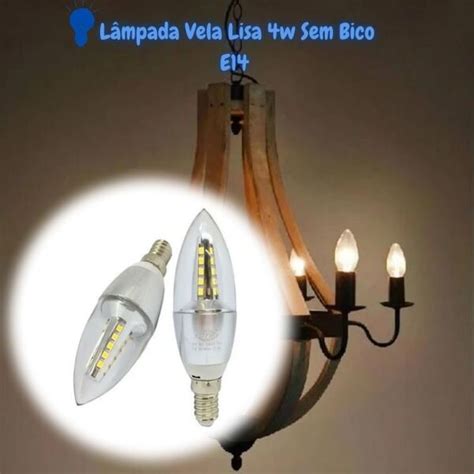 Lâmpada Vela Lisa 4w Sem Bico E14 Branco Frio 6000k Leroy Merlin