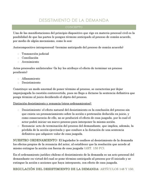 Desistimiento De La Demanda DESISTIMIENTO DE LA DEMANDA CONCEPTO Una