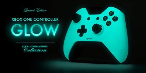 Xbox One Controller In Blue Glow In The Dark Paint Xbox One Controller Xbox Controller Xbox One