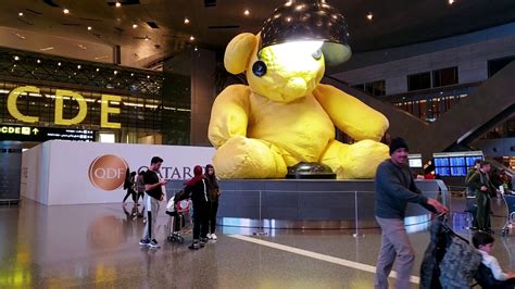 The Teddy Bear In Hamad International Airport In Doha Qatar 3 Youtube