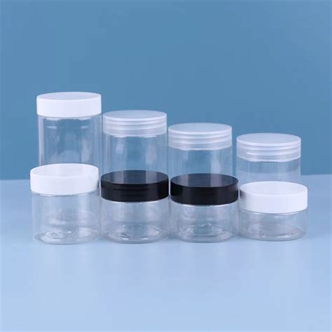 Cosmetic Packaging Clear Amber Black Pet Plastic Jar Cream Jar China