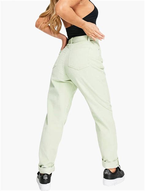 Myrunway Shop Asos Green Hourglass High Rise Slouchy Mom Jeans For