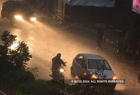 A View Of Waterlogging In A Street Of Hyderabad Photogallery