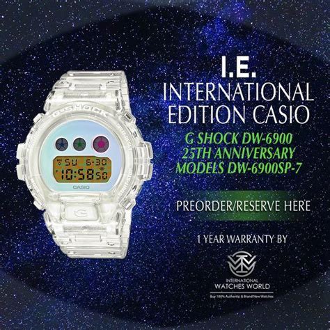 CASIO INTERNATIONAL EDITION G SHOCK DW 6900 25TH ANNIVERSARY DW 6900SP