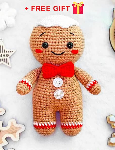 Crochet Instructions Pattern Gingerbread Man Christmas Crochet Pattern