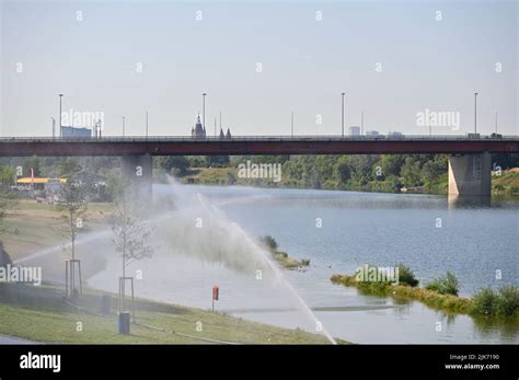 vienna austria irrigation    danube stock photo alamy