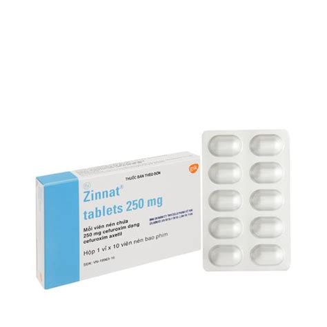 Viên Nén Zinnat 250mg Kháng Sinh điều Trị Nhiễm Khuẩn 1 Vỉ X 10 Viên